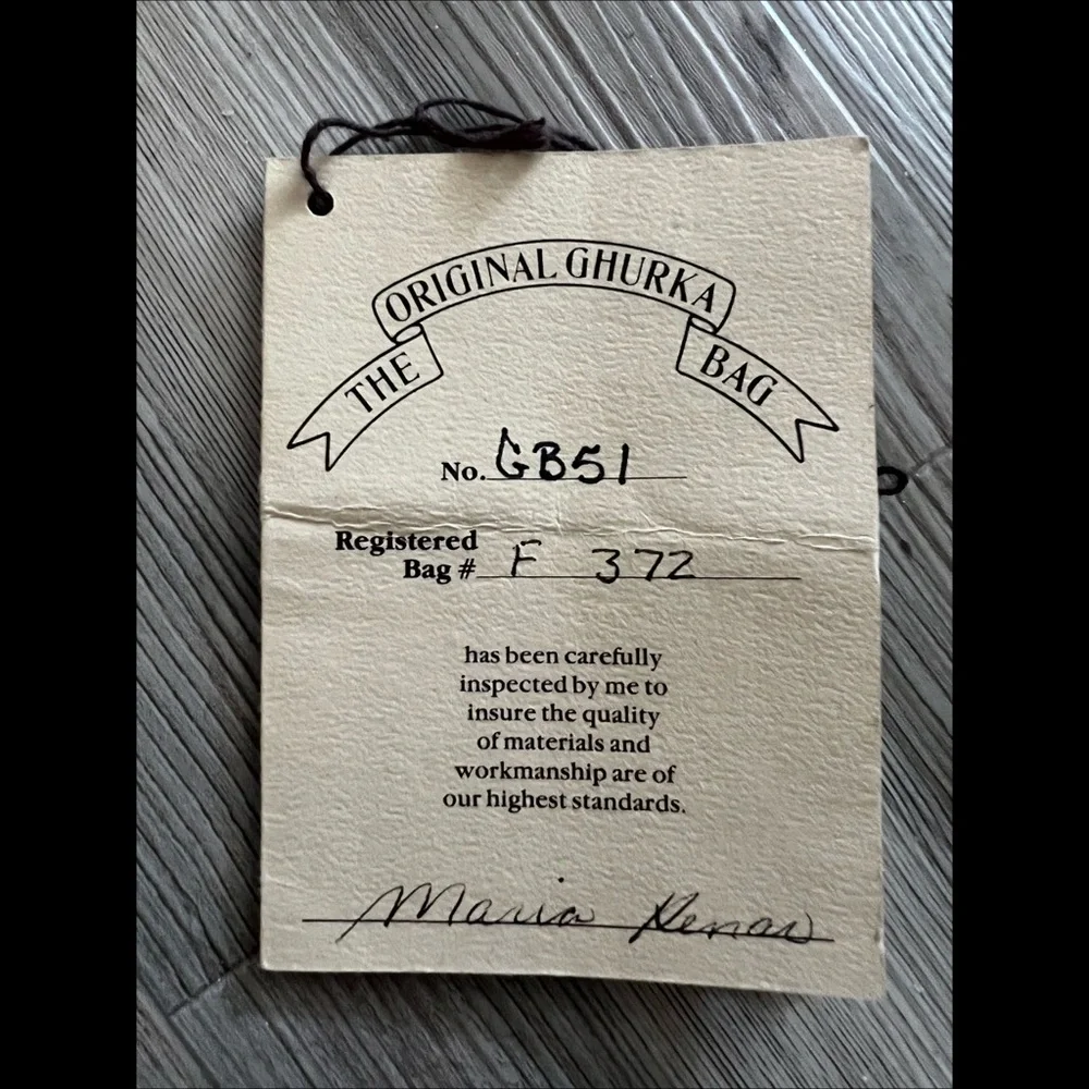THE ORIGINAL GHURKA Bag No. GB51